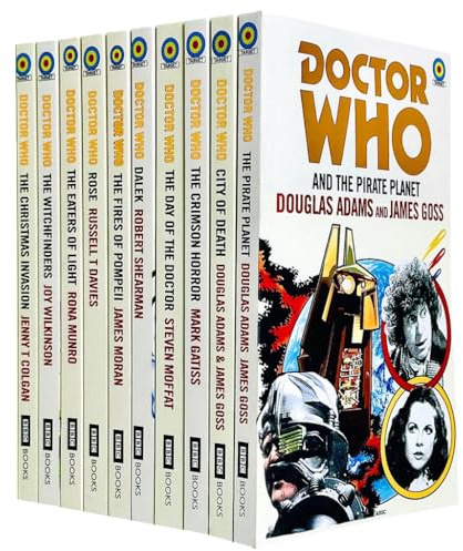 Doctor Who: Target Collection 10 Books Set (The Pirate Planet, City of Death, Crimson Horror, Day of the Doctor, Dalek, Fires of Pompeii, Rose, Eaters of Light, Witchfinders, Christmas Invasion)