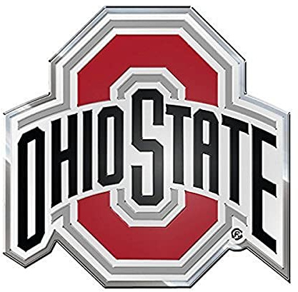 FANMATS 60548 Ohio State Buckeyes Heavy Duty Aluminum Embossed Color Emblem, Auto Emblem Decal