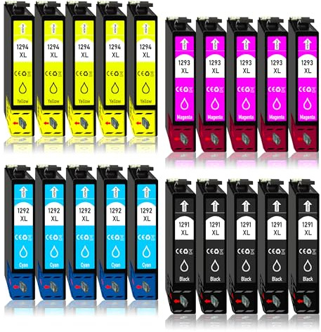 20er Set Druckerpatronen kompatibel mit Epson T1291 T1292 T1293 T1294 – passend für Stylus SX230 SX235W SX420W SX425W SX430W sowie Workforce WF-3010DW WF-3520DWF WF-3530DTWF