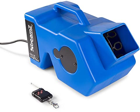 BeamZ B1000 Blasenmaschine, kompakt und leistungsstark, mit 40-W-Ventilator und kabelloser Fernbedienung, lustige Seifenblasenmaschine für Partys zu Hause, Kommunion, Seifenblasenmaschine für Kinder
