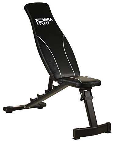 Mirafit Folding Adjustable Weight Bench - Black
