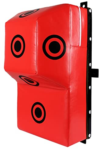 Punchingsäcke An der Wand Montiert Boxsack, mit Bullseye Boxen Genauigkeitstraining, Umfassendes Kampftrainingsziel, Boxen Ziel, mit Installationstool, für MMA, Fitness Standboxsäcke ( Color : Red )