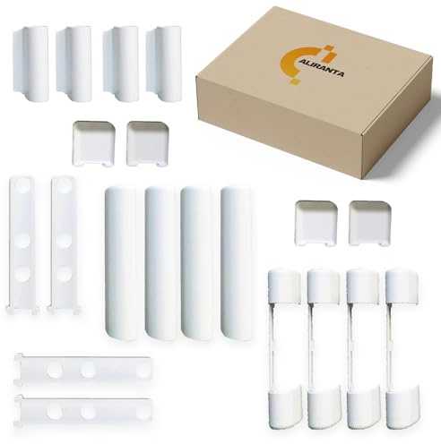Siegenia Lot de 4 caches de fenêtre en PVC et PVC pour porte FAVORIT KF3 EB, EL O, EL U, S, W KF, Blanc, 4 Stk.