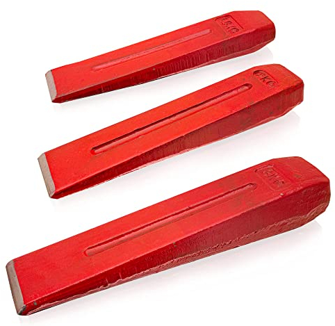 BITUXX Spaltkeil Keil Holzspalter Kindling Splitter Spalter (3er Set 1,5/2/3Kg)