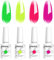 Vishine Transparent Neon Gel Nagellack Set, Fluo Nägel Gel Neon Grün Gelb Hot Pink Fushia Gel Polish 4 Farben Einweichen von LED Gel Nagel Kit Halloween Nägel Nail Art Maniküre C026