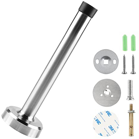 SWAWIS Wandtürstopper 15cm - Türstopper Wandmontage Edelstahl Türanschlag Türpuffer Door Stopper Selbstklebend