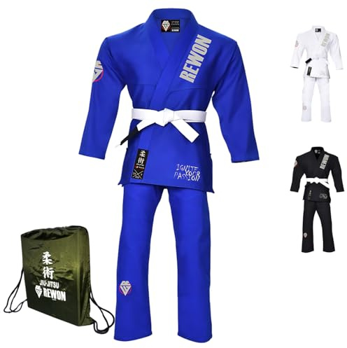 REWON Brazilian Jiu Jitsu anzug - bjj gi Männer damen (Kostenlose Tragetasche)