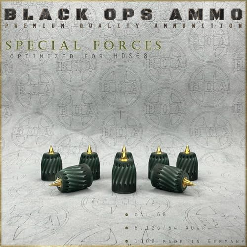 Forces spéciales pour HDS68 Munitions Cal.68 by Black OPS Ammo pour cible et défense tactique à domicile HDS 68