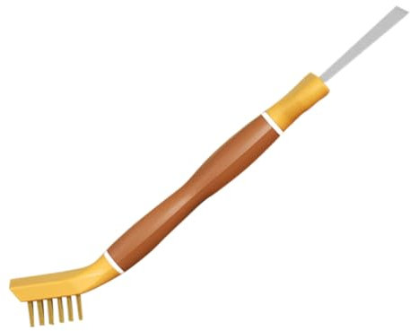 SOPOTUTU Pala De Limpieza Doble Cara Espátula De Acero Inoxidable Para Limpieza De Cocina y Baño Herramienta Práctica Para Eliminar Residuos Hornos y Estufas