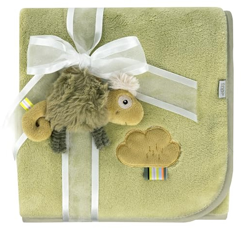 Fehn Coperta camaleonte – morbida coperta per neonati e bambini a partire da 0 mesi – per coccolare, come tappetino per gattonare, panno o coperta per casa e in viaggio