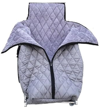 Foldable Wheelchair Leg Cover,Rain Cover for Wheel Wheelchair Travel Warm Blanket Elderly Leg Protection Winter Cold Proof Plush Lined Windproof Quilt Velvet Cover(Grey)