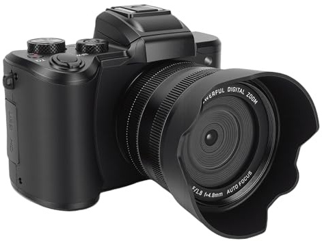 Tosuny Fotocamera Digitale 8K Fotocamera per WiFi da 88 MP con Touch Screen da 3,2, Doppio Obiettivo, Zoom 16X, Stabilizzazione, Webcam per Riprese Video Fotografiche