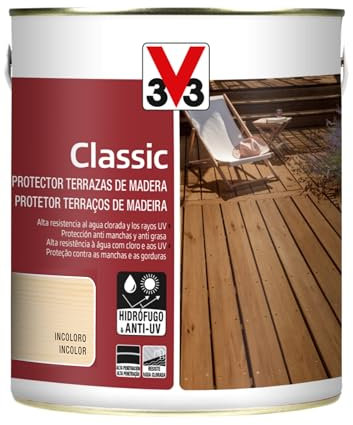 V33 Protector Terrazas De Madera Classic Mate Incoloro 1L