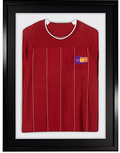 Vivarti fai da solo montato camicia sportiva Display Telaio 60 x 80cm - Telaio nero, Montaggio nero, Bianco Scheda di Supporto