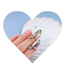 Allereya Vintage Cristal Serpiente Dedo Punta La Uña Anillo Diamantes Imitación Anillo Uñas Uñas Estrella Tapa La Uña Anillo Oro Dedo Punta La Uña Anillo Decoración Joyas Para Mujeres Y Niñas (oro)