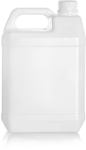 ACAN Tradineur - Garrafa de Plástico Alimentario, Bidón de Agua, Tanque Agua, Jarra, 5 litros, 26 x 19 x 13 cm,1 Ud - Translúcido