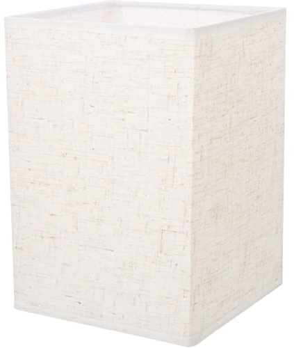 CHILDWEET Pantalla de Lámpara de Lino Cuadrada con Diseño Elegante y Fácil Instalación para Lámparas de Mesa Color Beige