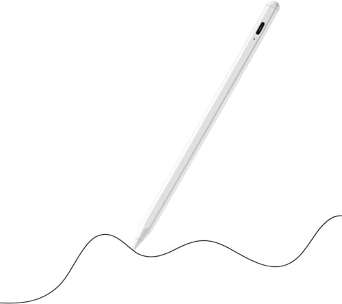 Stylus Pen for iPad & Tablet, Dual-Head, Rechargeable, White | Dual-head stylus with precision disc tip, 180° tilt, rechargeable, for iOS, Android and Windows touch screens