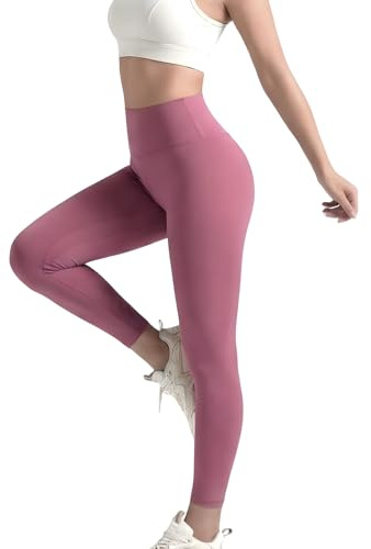 HYCOPROT Leggings Haute Taille Femme Doux comme Beaudre Souple Opaque Pantalon de Yoga Contournante Ventre Matière Élastique Legging Creamlush Collant Sport pour Course Fitness Gym Tenue Décontractée