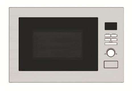 Cookology Essentials 25L Built-in 900W Microwave Oven & Grill Compact - 8 Auto Programs - 5 Power Levels - Defrost - Child Safety Lock - Stainless Steel