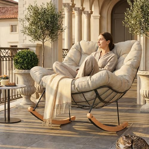 FLEXISPOT Fauteuil à Bascule avec Coussin & Appui-Tête
