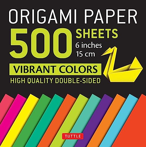 Origami Paper 500 Sheets Vibrant Colors 6 in: Tuttle Origami Paper: High-quality Origami Sheets Printed With 12 Different Colors: Instructions for 8 Projects Included