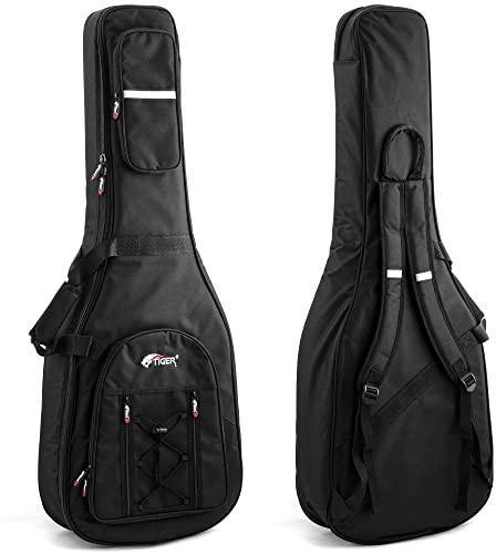 Tiger Borsa Morbida Imbottita per Chitarra Classica da 18 Mm con Cinghie e Manico