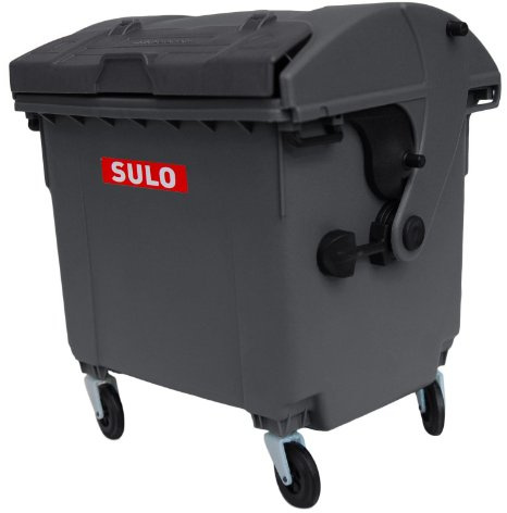 SULO Mini-Müllcontainer 1100L Runddeckel Grau RAL7021