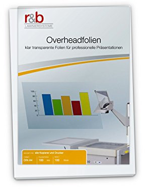 Kopierfolie DIN A4, 100 Mic, für s/w Kopierer und Drucker mit Sensorstreifen lange Seite, 100 Stück