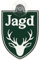 Schild, Autoschild Jagd mit Saugnapf, 1,5mm wetterfestes Material 75 x 100 mm groß, von innen oder außen GREEN