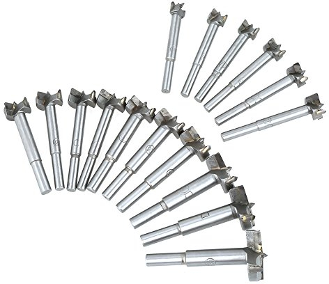 Forstnerbohrer, 16-teilig Dübelbohrer Holzbohrer Cemented Carbide Forstnerbohrer-Set, 15-35mm Kunstbohrer Topfbohrer Holz Forstner Bit Set