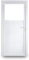 EcoLine Nebentür - Nebeneingangstür - Tür - 2-Fach, 1/3 Glas, 2/3 Füllung, außenöffnend innen weiß/außen: weiß BxH: 800 x 1900 mm DIN Links