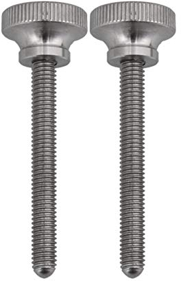 BQLZR Edelstahl Rändelschrauben Flachkopfschrauben M6x50 Rändelschrauben Silber 2 Stück