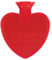 Fashy Wärmflasche in Herzform, 0,7 l, 6411 40, Rot Transparent