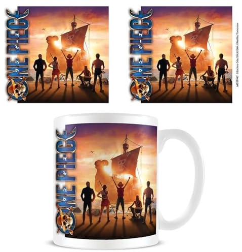 One Piece Tasse (Set Sail Design) 325ml Keramik-Kaffeebecher, Kaffeetasse - Offizielles Lizenzprodukt, Schwarz