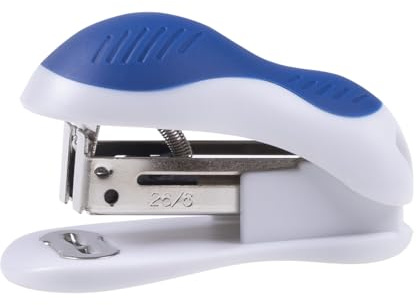 OFFICE PRODUCTS Mini kontorshäftapparat häftapparat/för 20 ark/blå eller svart/häftklamrar typ 24/6, 26/6//Garanti: 5 år