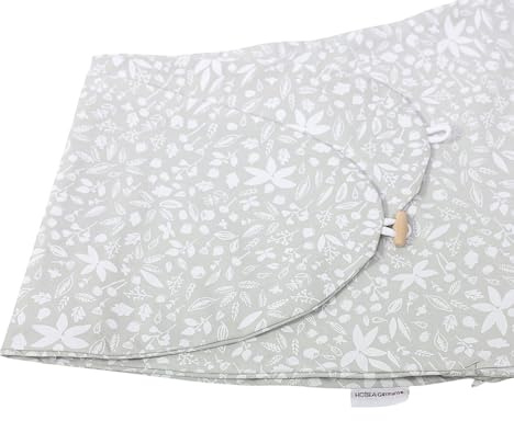 HOBEA-Germany Housse de Coussin d’Allaitement pour Oreiller d’Allaitement 190cm en différentes Couleurs et Dessins de (Forêt Magique Grise)