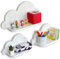 Petit Déco Weißes Wolkenregal 3er Set | einfache Montage u. Umweltfreundlich | Wandregal Kinderzimmer ideal als Tonieregal, Speilzeug- oder bücherregal Kinder oder Babyzimmer | Montessori Regal