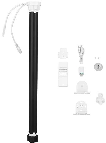 Gearwell Smart Blinds Motor, DC 7.4V Rechargeable Roller Shade Motor, Remote Control, Electric Tubular Window Curtain Motor, Compatible with 38mm 40mm Tube