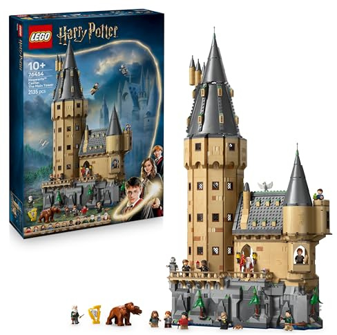 LEGO Harry Potter Hogwarts Castle: The Main Tower - Interactive Castle Toy with Modular Flying Key & Wizard Chess Rooms, plus 12 Minifigures - Gift for 10+ Year Old Boys, Girls & Adult Fans 76454