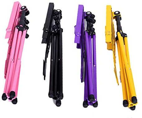 NULYLU Blech halter für notenständer Klappbares Musikstativ Tischstativ Klaviernotenständer notenständer leicht tragbar Projektorständer Stand sheet music gitarrenzubehör bücherregal Rosa