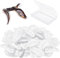 Quelcc 20 Paare Transparente Brille Nasenpads, Selbstklebende Nasenpads, Brillen Nasenpads, Nasenpads für Brille Selbstklebend, Silikon Nasenpads für Brillen und Sonnenbrillen Transparent