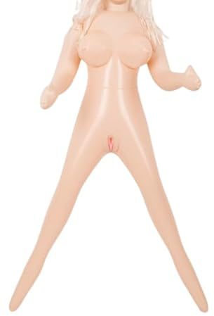 Muñeca Inflable/Hinchable Premium para Adultos – Cabeza 3D con Cabello Natural – Tamaño Real 168 cm – PVC Suave – Incluye Accesorio Ajustable (+18) (Barbi)