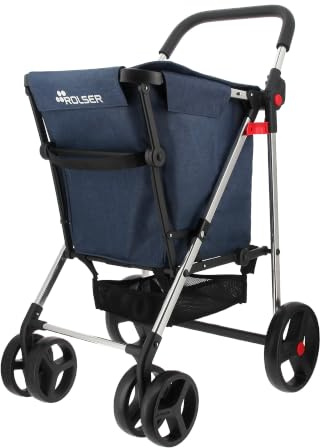 Carro Rolser Basket Freno Tweed 4B2 Plegable - Marino