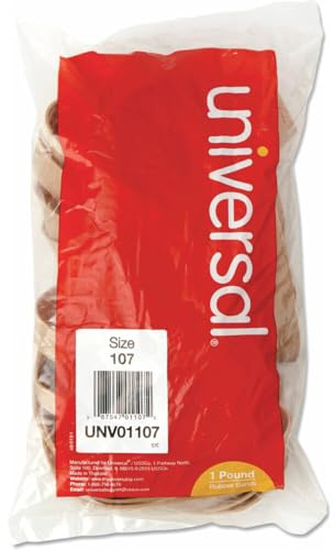 Universal UNV01107 Rubber Bands, Size 107, 7 X 5/8, 40 Bands/1lb (40/Pack),Beige