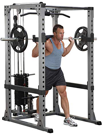 Body-Solid GPR-378 Kraftstation | Power-Rack | Power-Cage | Squat-Rack Studio (Grundrahmen mit Dipstangen)