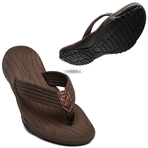 ChayChax Mäns flip flops mjuk tå-brännare utomhus sport strandsandaler halkfria pool badtofflor