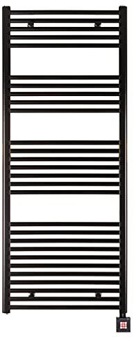 Radiateur sèche Serviette électrique Noir 1475x600 800 Watts