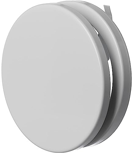 Ø 125mm Bianco Diffusore di Alimentazione dell'aria in Metallo - Valvola a Disco Regolabile - Con clip a molla - Rotonda Griglia di Ventilazione