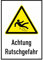 Daged Achtung Rutschgefahr Aufkleber 23x16 cm Hinweiszeichen Sticker T-220